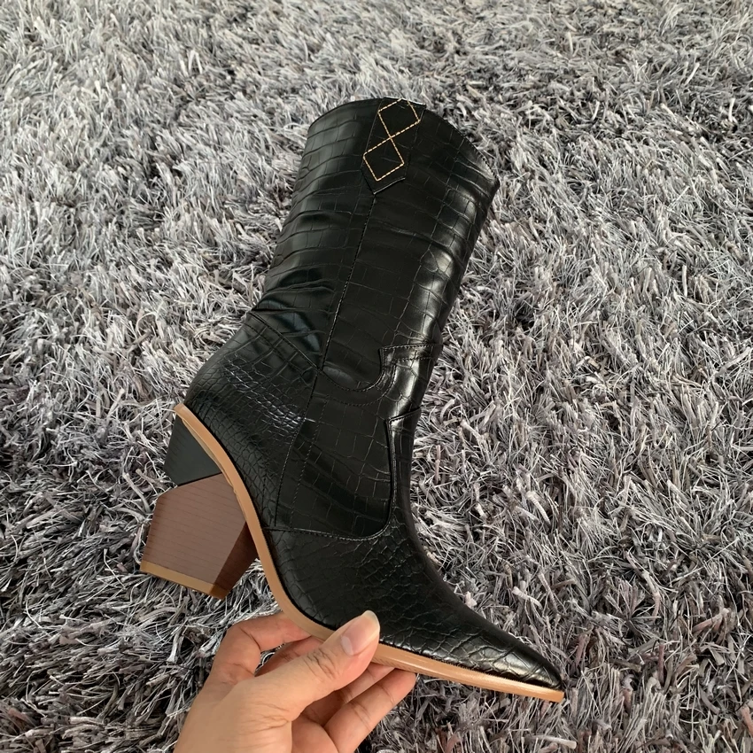 New Brand women boots pointed toe wedges shoes woman autumn winter boots short ladies Western ankle boots for women