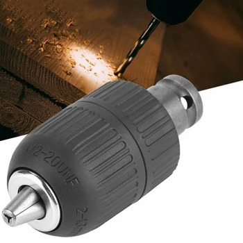 

50mm Keyless Electric Drill Chuck 2-13mm To 1/2 - 20UNF Thread & Plus Adapter