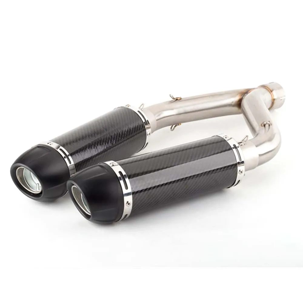 

Motorcycle modified exhaust pipe muffler shiver900 exhaust pipe carbon fiber SHIVER 900 middle section 2017-2021