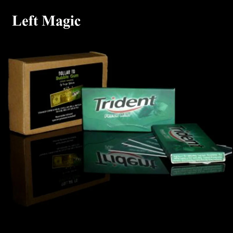 Dollar to Bubble Gum- Magic Tricks Gum Magic Funny Close Up Satge Magia Mentalism Illusion Gimmick Props Professional Magicians