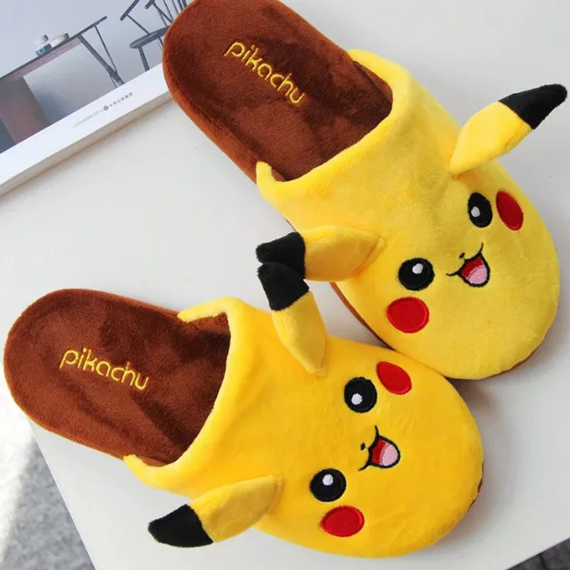 Pokemon Pikachu Cotton Slipper Home Plush Indoor Non-slip 3D Character Minions Winter Warm Footwear M/L | Игрушки и хобби