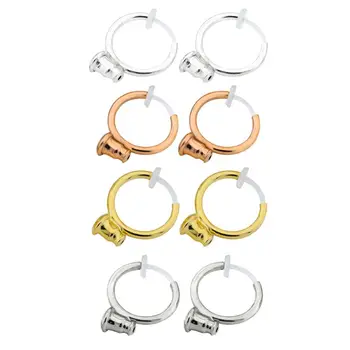 

1 Pair Clip on Earrings Converter Easy Open Loop with Post for Non-Pierced Ears Any Studs into Clip-on Earrings Findings