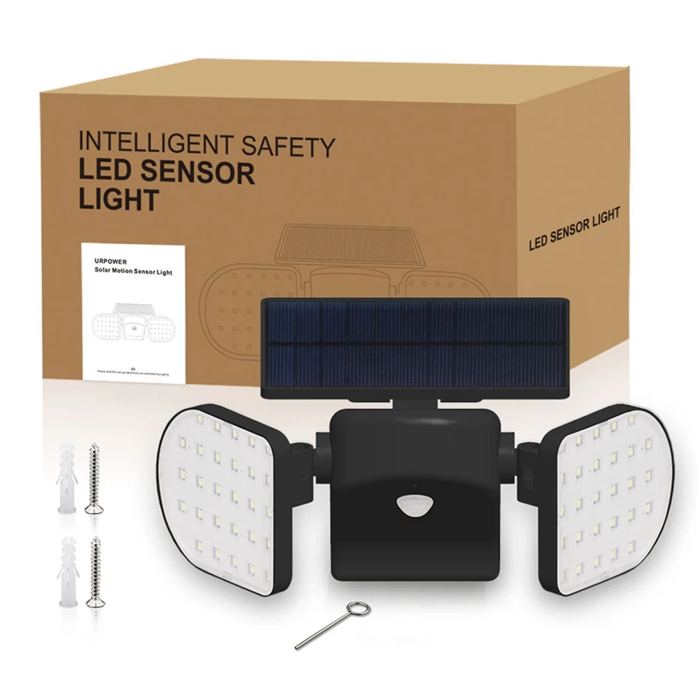 

56LED Solar Light PIR Motion Sensor Dual LED Solar Powered Spotlights Lamp Waterproof For Outdoor Garden Decoration
