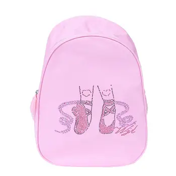 

Creative Child Backpack Ballet Dance Pattern Pack Canvas Casual Bag for Campus Girls (Pink)