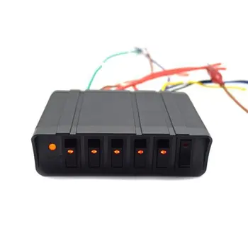 

Car And Boat 6-Digit 3Pin Round Switch Panel Control System With Wiring Combination With Mounting Bracket