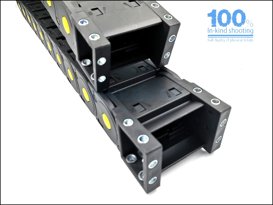 JFLO 1Meter 20 Series Towline Enclosed Bilateral opening Plastic Cable Drag Chain Wire Carrier Tanks Chain For CNC Router Machine Free shipping 9