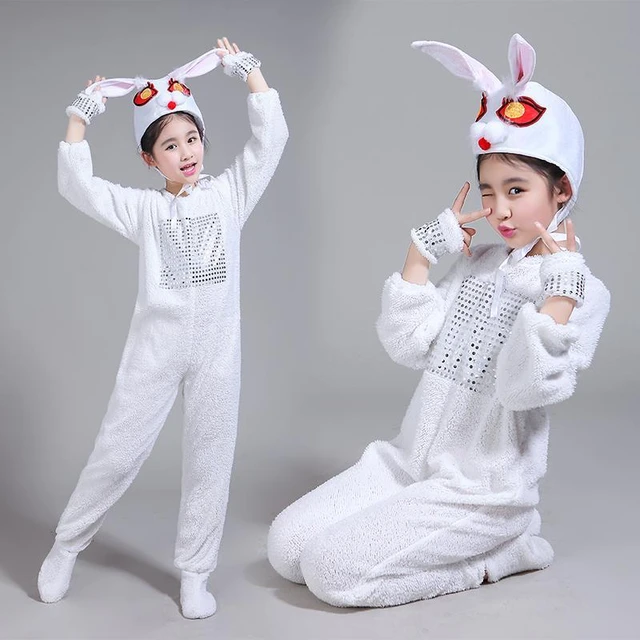 Costume da coniglietto per bambini costume da coniglio bianco costume da  coniglio cartone animato costume da