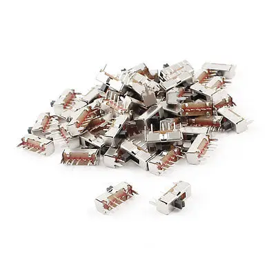 

55 Pcs 4Pin PCB Mount 3 Position SP3T Horizontal Mini Slide Switch