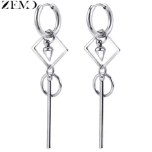 ZEMO, мужские Kpop серьги, серьги-кольца из нержавеющей стали, женские кубические серьги для пирсинга, ювелирные изделия, Женские аксессуары