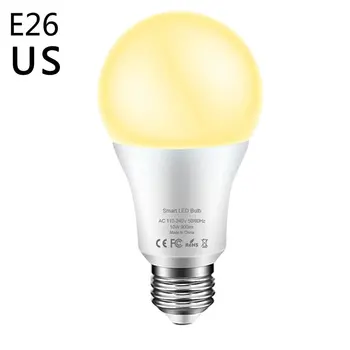 

10W WiFi Smart Light Bulb RGB Cold Warm Light LED E27 E26 WiFi Bulbs Compatible with Amazon Alexa Google Home Smartphone