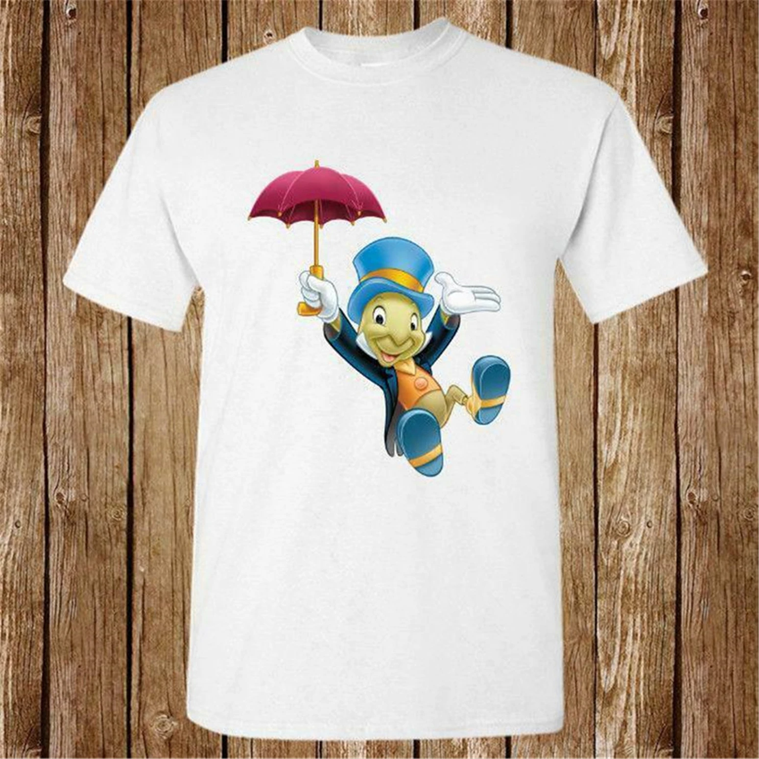 New Jiminy Cricket And Umbrella Pinocchio Usa Size Tshirt En1 Hiphop
