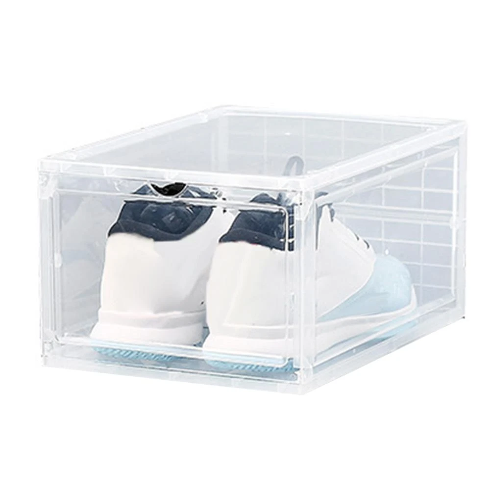 Caja de plástico transparente para guardar zapatos, cajón a prueba de polvo, almacenamiento para juguetes, 1 unidad|Estantes para zapatos y zapateros| - AliExpress