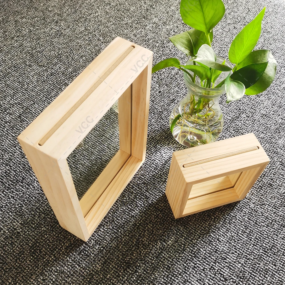 Photo Frame Wood Photo Frame Art Frames Wooden Photo Frame Home Decor Art Mini Pictures Frames Picture Holder Plant Specimen Holder DIY Frame Wedding Photo Decor