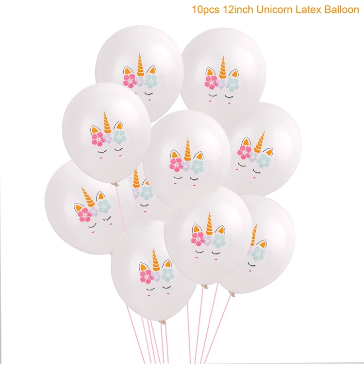 Huiran Единорог воздушный шар «С Днем Рождения» Единорог День Рождения Декор детские праздничные шарики с единорогом воздушный шар из фольги гигантский Balony - Цвет: 4