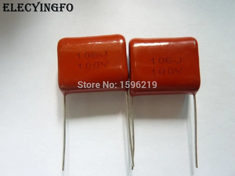 Конденсатор CBB 106 100V 106J 10 мкФ P22 CL21 конденсатор с металлизированной