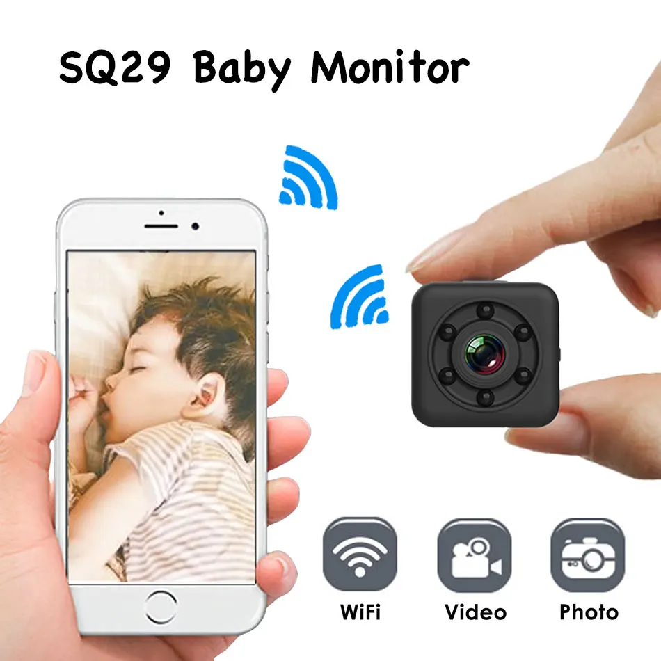 SQ29 мониторинг для детской безопасности 480P WiFi ip камера няни ночное видение