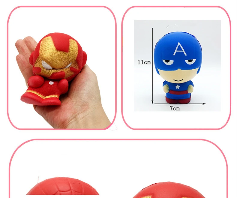 Jumbo squishy медленно поднимающиеся Мстители Squish антистресс squishi kawaii Slime игрушки Ароматические сжимаемые игрушки снятие стресса подарки