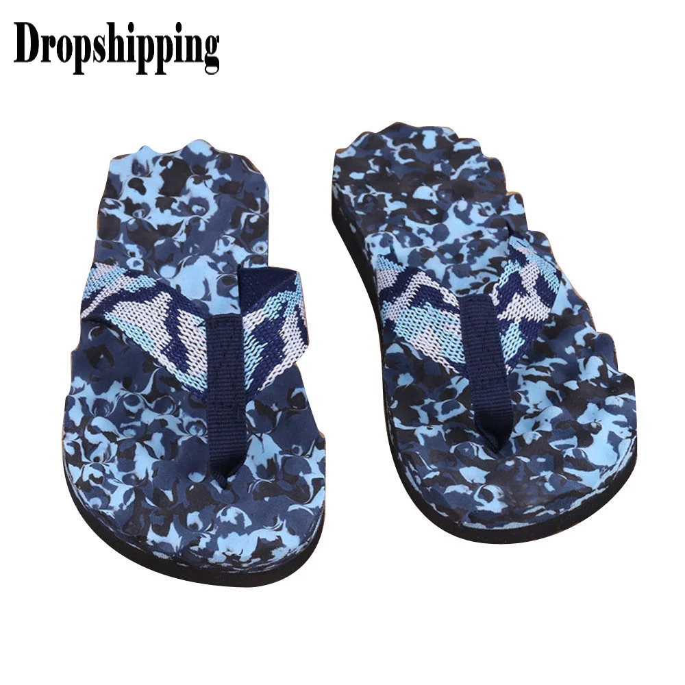 Мужские тапочки Летние камуфляжные Вьетнамки нескользящие сандалии для дома и