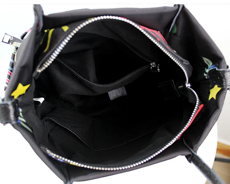 Новые многослойные Нейлоновые женские сумки на плечо модная простая сумка сумки через плечо с принтом сумки через плечо