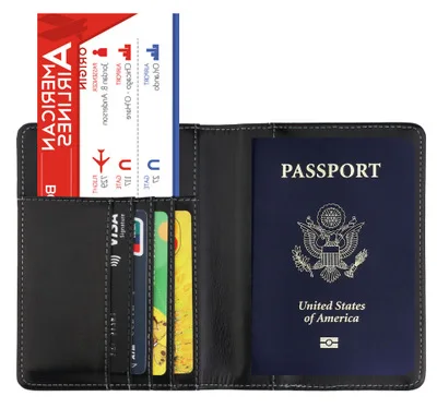 Держатель для паспорта из искусственной кожи в австралийском стиле, RFID Блокировка, для путешествий, ID, бизнес, чехол для кредитных карт, кошелек, органайзер для паспорта
