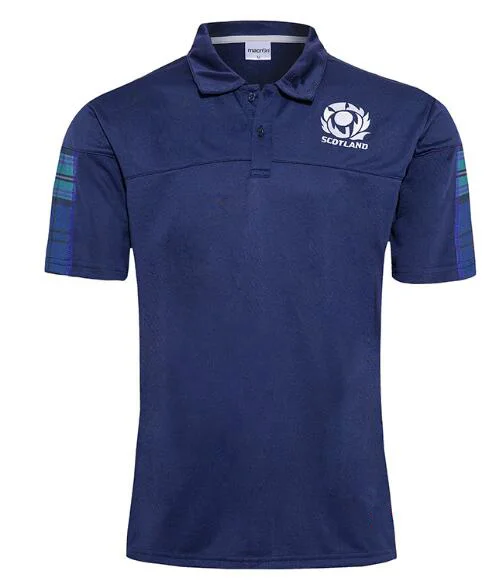 

SCOTLAND RUGBY RWC 2020 RUGBY HOME polo size S-5XL Print custom names and numbers Top quality Polo shirts free ship
