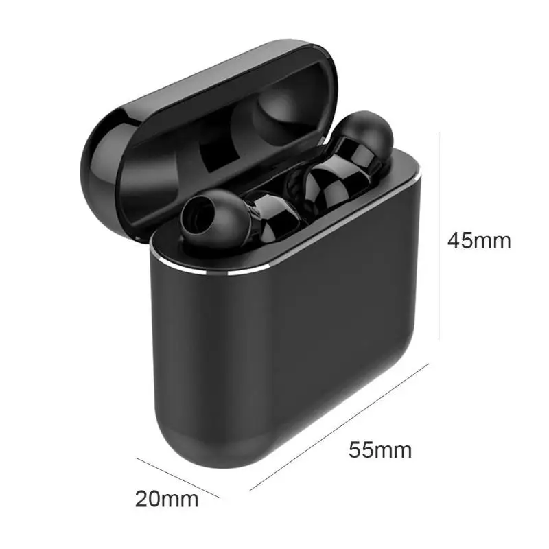 black TWS M2T Беспроводные Bluetooth 5,0 наушники с шумоподавлением стерео наушники с громкой связью частотный диапазон 20-20000 Гц - Цвет: black
