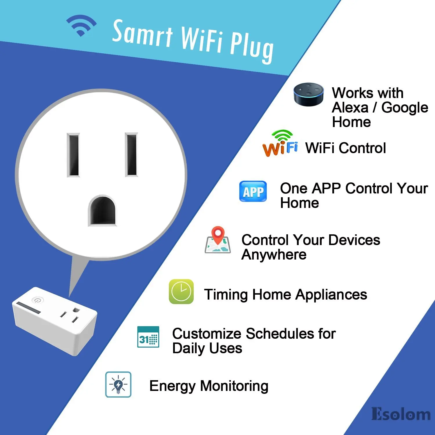 WiFi Smart Plug Мини розетка выключатель питания с дистанционным управлением управление домашний комплект работа для Alexa Google Home Assistant