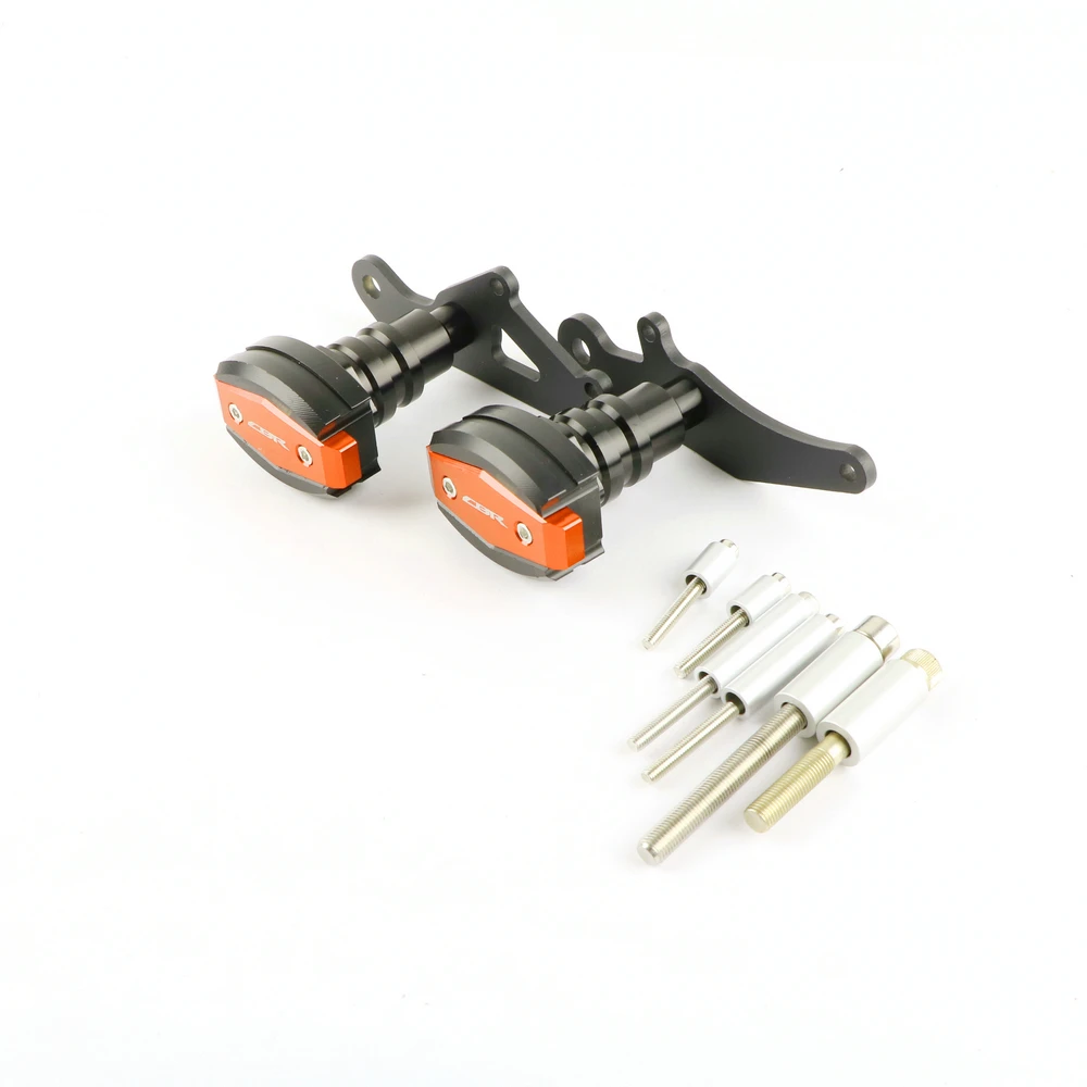 ЧПУ рамка Ползунки анти Краш колодки Защита для Honda CBR250R - Цвет: Orange