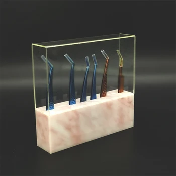 

Acrylic Eyelash Extension Professional Tweezers Display Storage Holder 8pcs/6pcs Tweezer Stand Positions Eyelash Extension Tools