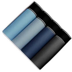 4 Pcs Cotton Male Panties Underwear Boxers Breathable Man Boxer Solid Underpants Comfortable Shorts Sexy Lingerie 4XL Size