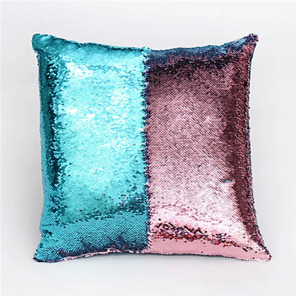 lake blue pink DIY модный роскошный двухцветный чехол с блестками Континентальный декоративный чехол с русалочкой - Color: lake blue pink