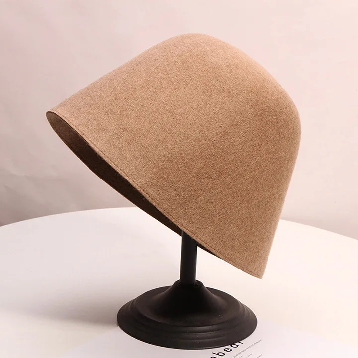 QPALCR новая индивидуальная шерстяная шляпа Fedora Женская одноцветная фетровая шляпа из фетра модная женская Трилби осенне-зимняя фетровая шляпа