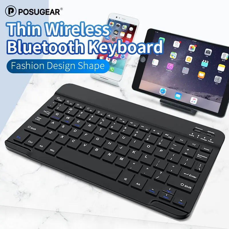 Posugear Thin 2.4GHz USB Wireless Mini Keyboard with Number Touchpad Numeric Keypad for Android Pho