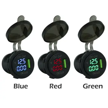 

3A QC 3.0 USB Car Charger Power Socket Adapter for Motorcycle Boat 12V-24V Cigarette Socket Lighter Fast Car Charger Power Adapt