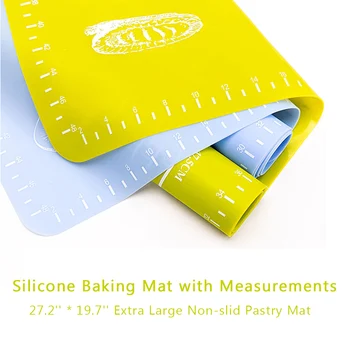 

Hot Silicone Baking Mats Sheet Pizza Dough Non-Stick Nonstick Rolling Pastry Mat Maker Holder Pastry Utensils Bakeware Accessor