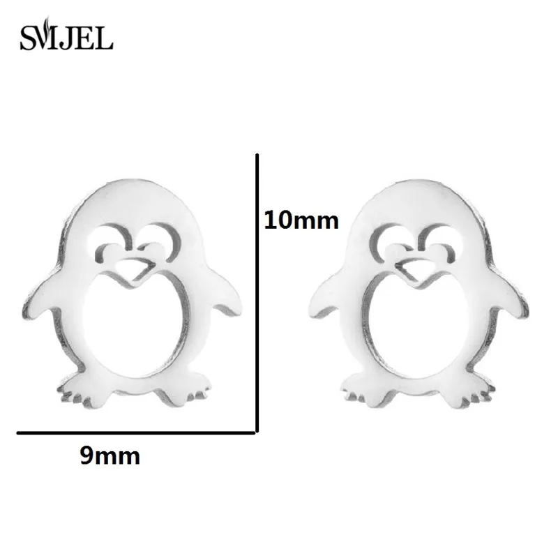Edelstahl Tier-Ohrstecker für Frauen und Mädchen, Niedliche Schwein-, Eichhörnchen-, Wolf-, Pinguin-, Igel-Ohrringe, Schmuck, Hunde-Ohrstecker, Geschenke – Detail 33