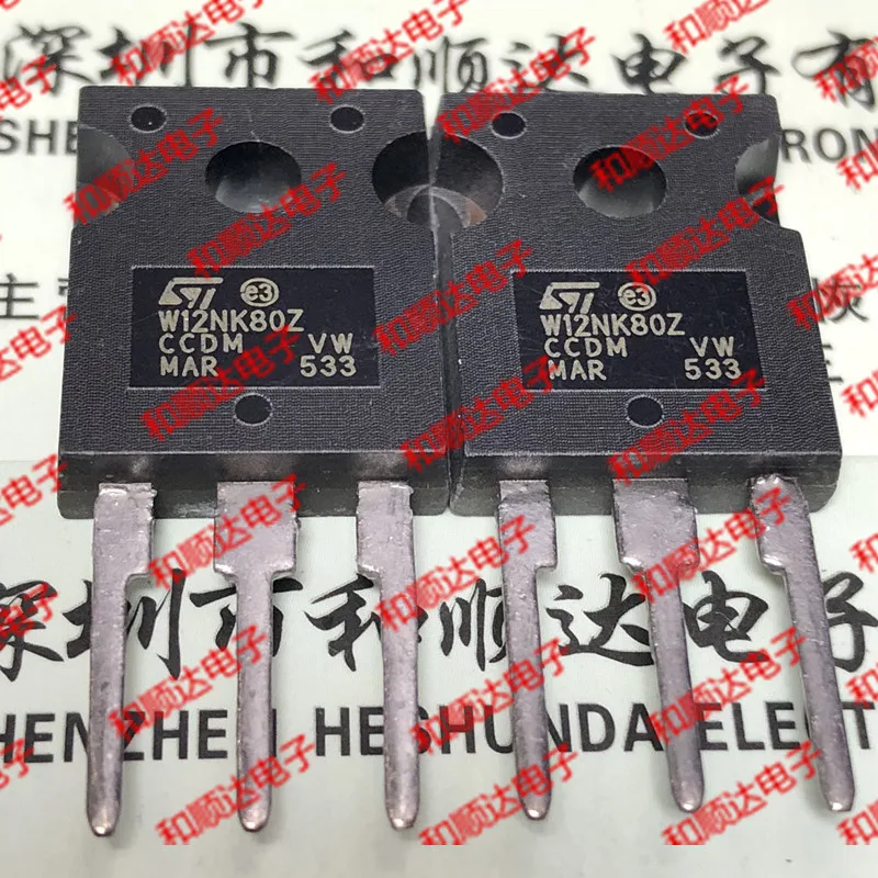 Original New 2pcs / W12NK80Z STW12NK80Z TO-247 800V 10.5A TO247
