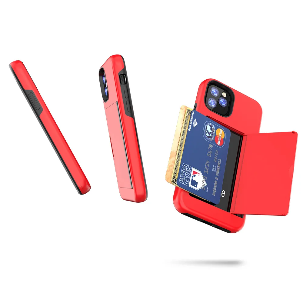 US $1.684.00 1000pcs ID Credit Card Holder Stand Flip Wallet Cases For IPhone 11 Pro Max IPhone11 11pro Case PCTPU Armor Shockproof Cover