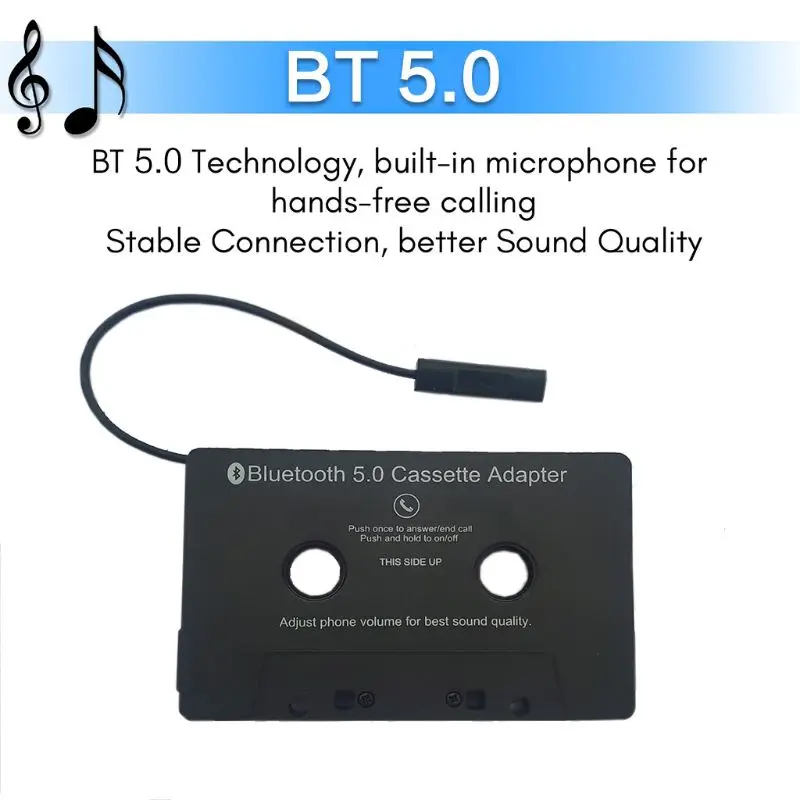 Usb зарядка Bluetooth 5,0 музыка автомобильный аудиоприемник кассетный плеер адаптер MP3 конвертер для iPhone samsung Nokia htc телефонов