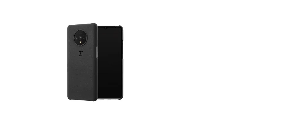 OnePlus 7T Официальный бампер чехол материал арамидное волокно PC полукруглая задняя крышка оболочка песчаник карбон для OnePlus 7T