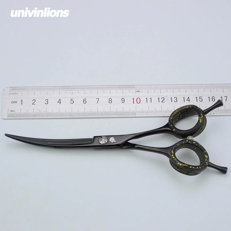 6" Cat Scissors Pet Dog Grooming Scissors Up Curved Shears Pet Animal Hair Scissors Horse Shears Upward Hair Cutting Tools VG10