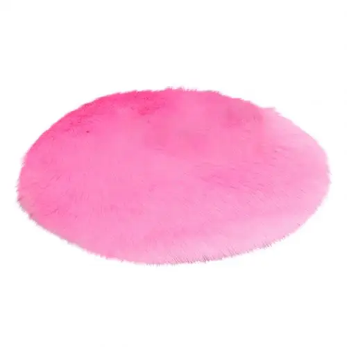 Light Pink 30/35/40/45 см круглый плотная Пушистый Ковер мягкий коврик орлон плюшевые Гостиная диван ковер Спальня коврик крышка Xmas двери домашний декор - Цвет: Light Pink