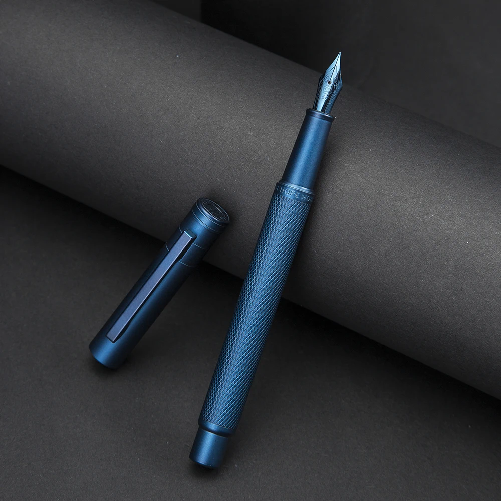 Hongdian Floresta Azul Escuro Metal Fountain Pen,