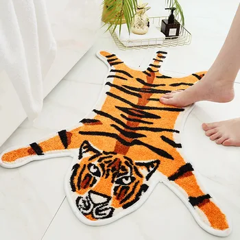 

Animal Pattern Doormat Tiger Printed Rug Cow Leopard Tiger Printed Polyester Non-Slip Antiskid Mat Animal Print Carpet