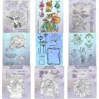 2021 New Retro Portrait and Animal Clear Stamp For DIY Craft Making English Word Greeting Card Scrapbooking No Metal Cutting Die