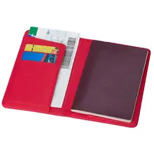 

Solid Color Portable Travel Faux Leather Passport Ticket Holder Card Storage Bag