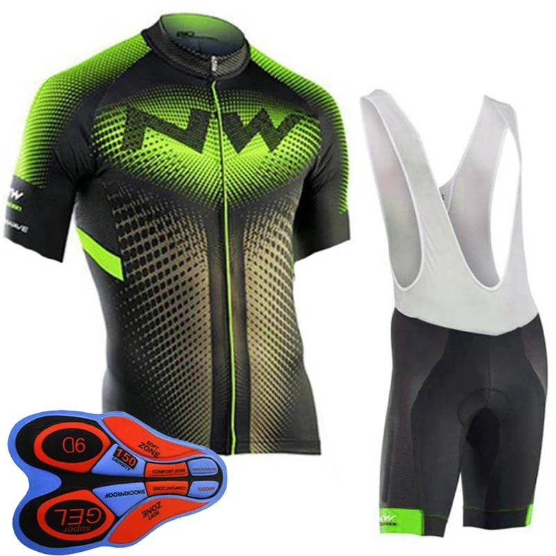 Northwave Лето Pro Team Велоспорт Джерси нагрудник набор MTB униформа Одежда для велосипеда одежда Мужская короткая S133