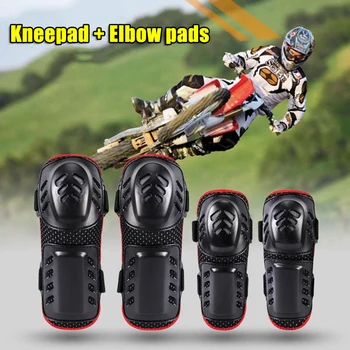 

4pcs Kneepad Elbow Pad Motorcycle Riding Skiing Roller Skating Cycling Protective Gear YA88