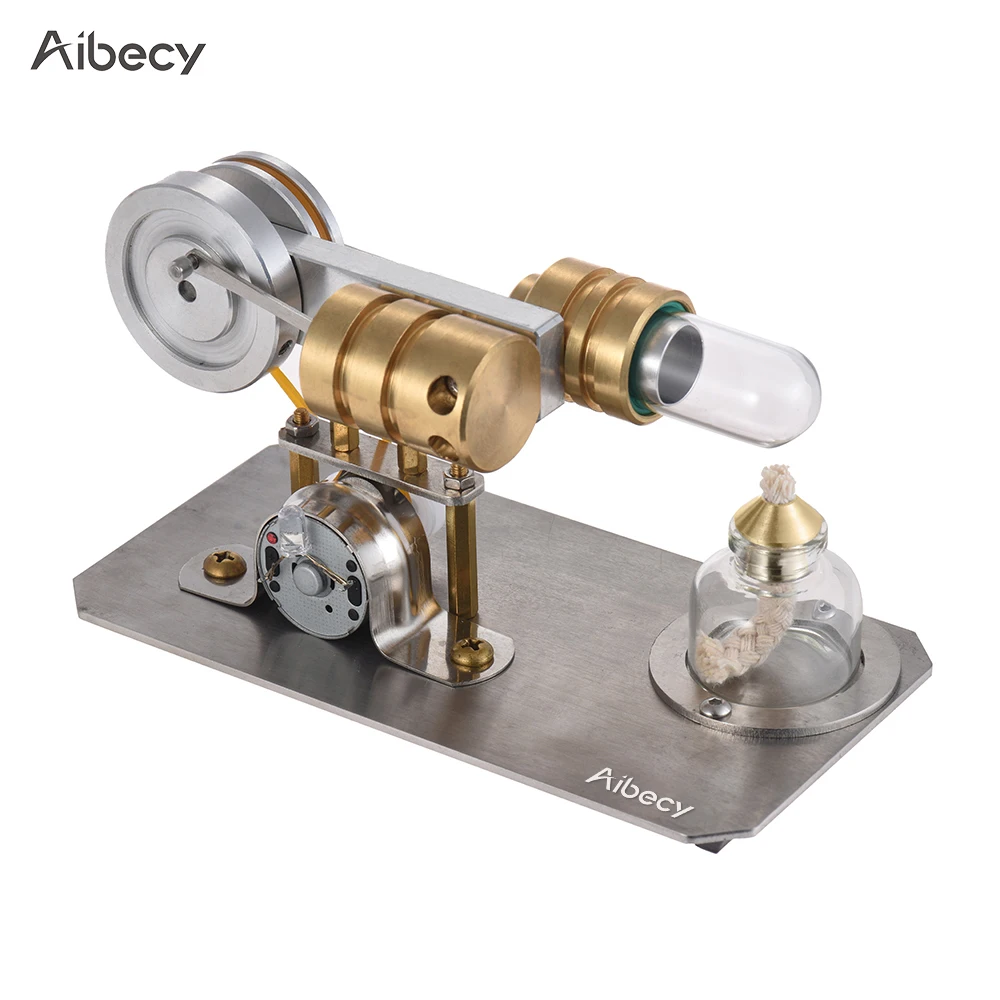 Aibecy горячий воздух Стирлинг двигатель модель двигателя генератор электроэнергии металлическая основа научная развивающая игрушка