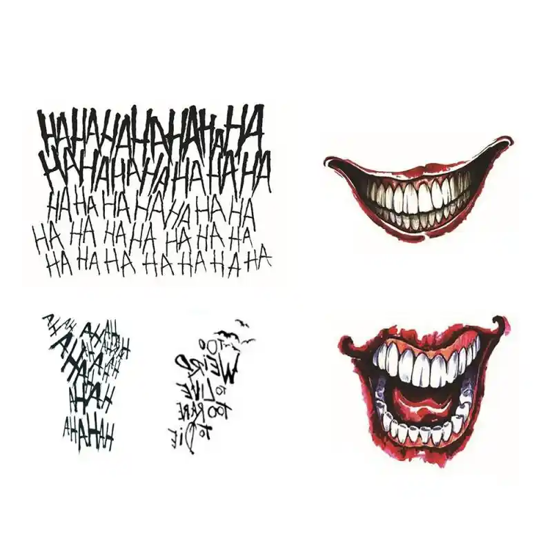 Joker Smile Hand Tattoo Drawing